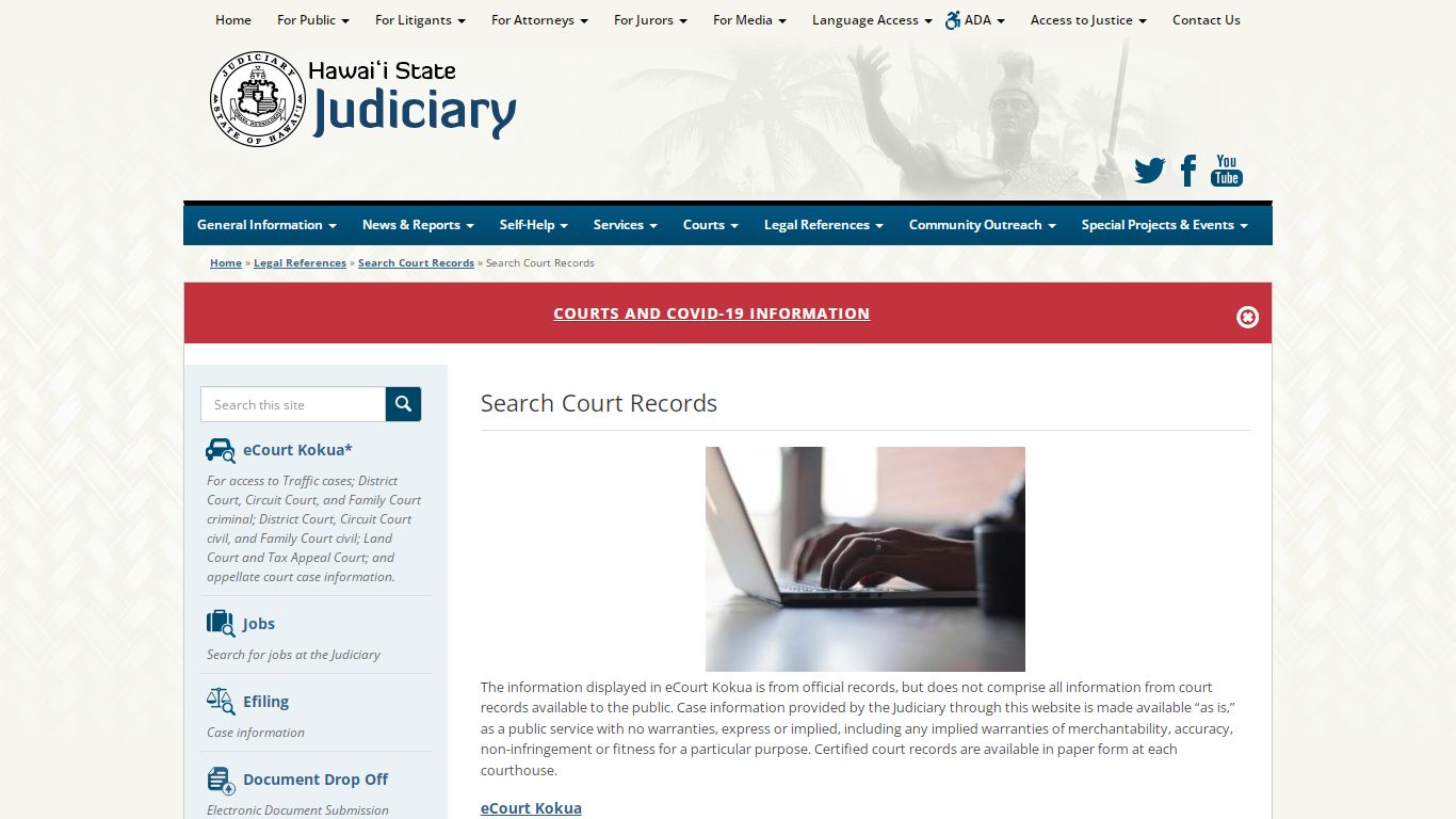 Judiciary | Search Court Records - courts.state.hi.us